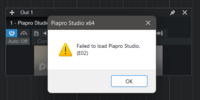 Failed to Load Piapro Studio. (E02)