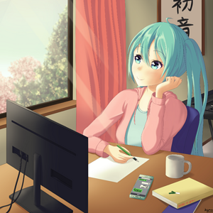 At home with Miku