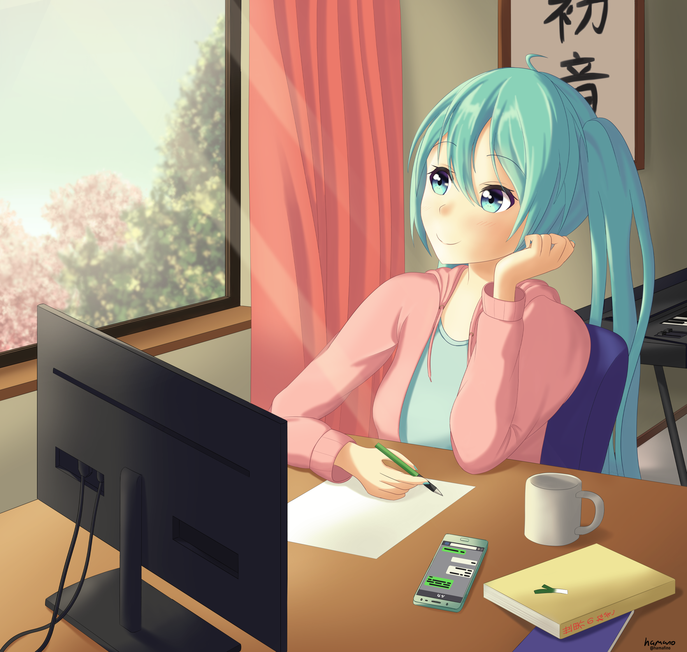 At home with Miku